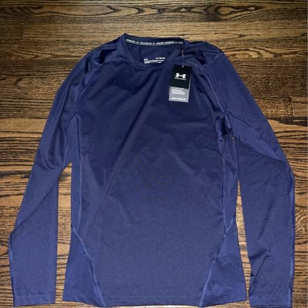 XL Men’s Under Armour Compression Shirt Long Sleeve Blue Heat Gear